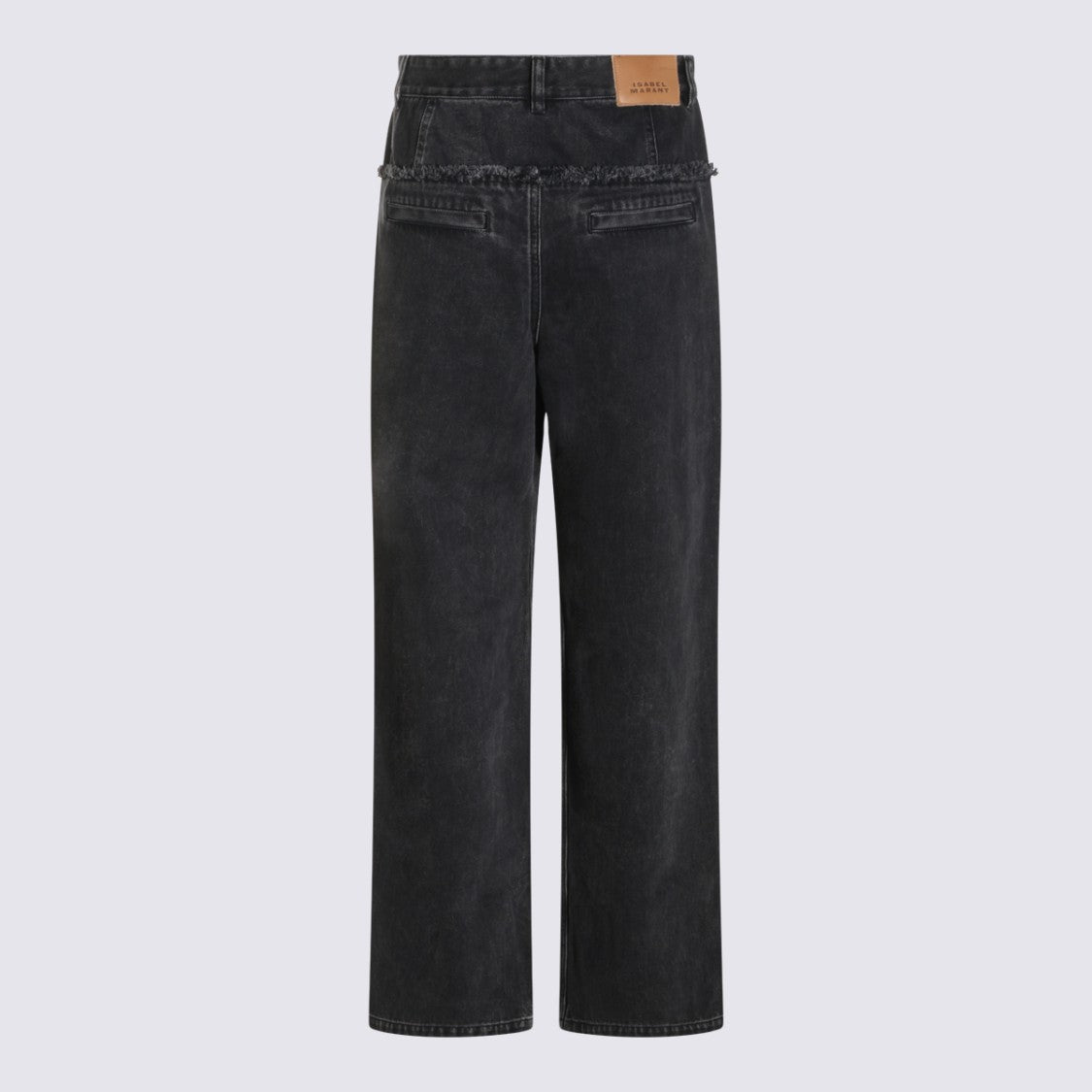 Isabel Marant Étoile High-Waisted Jeans With Frayed Trim And Pleated Detail
