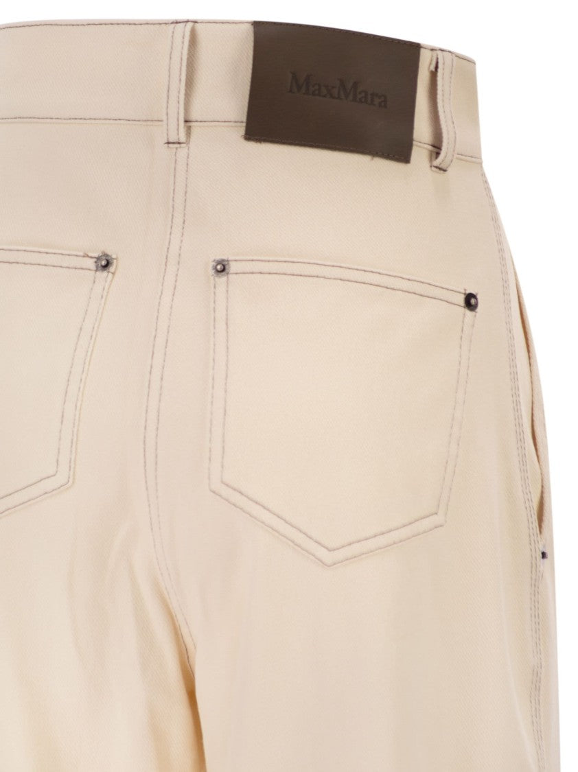 Max Mara Mxpetereo - 5-Pocket Trousers In Denim-Effect Jersey
