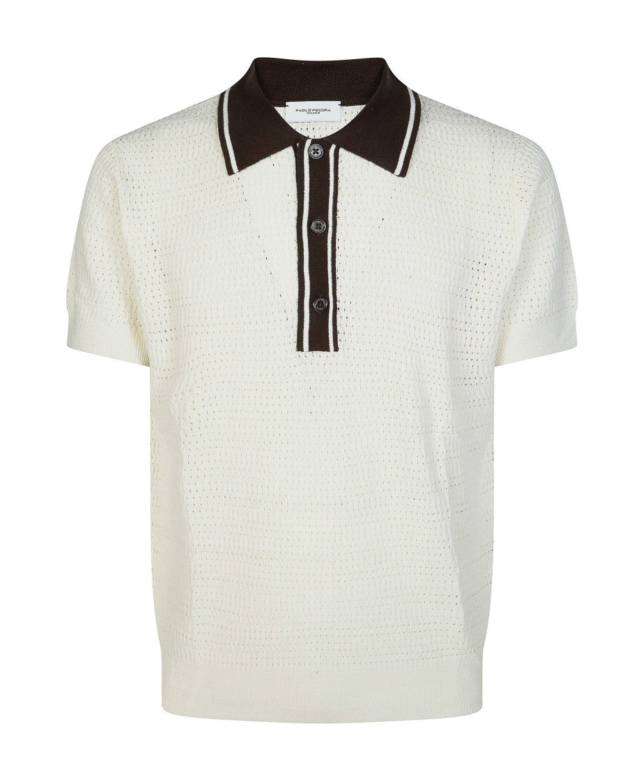 Paolo Pecora Knit Polo With Contrast
