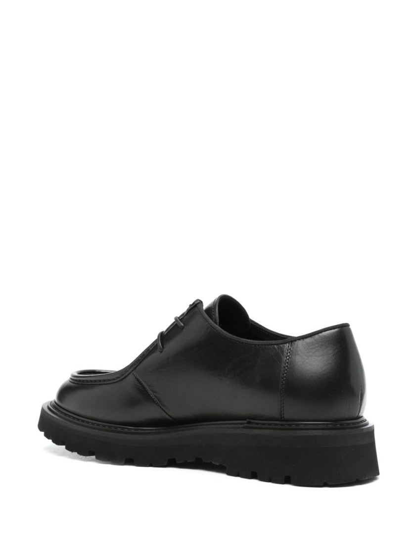 Woolrich Polished Black Calfskin Low Shoes
