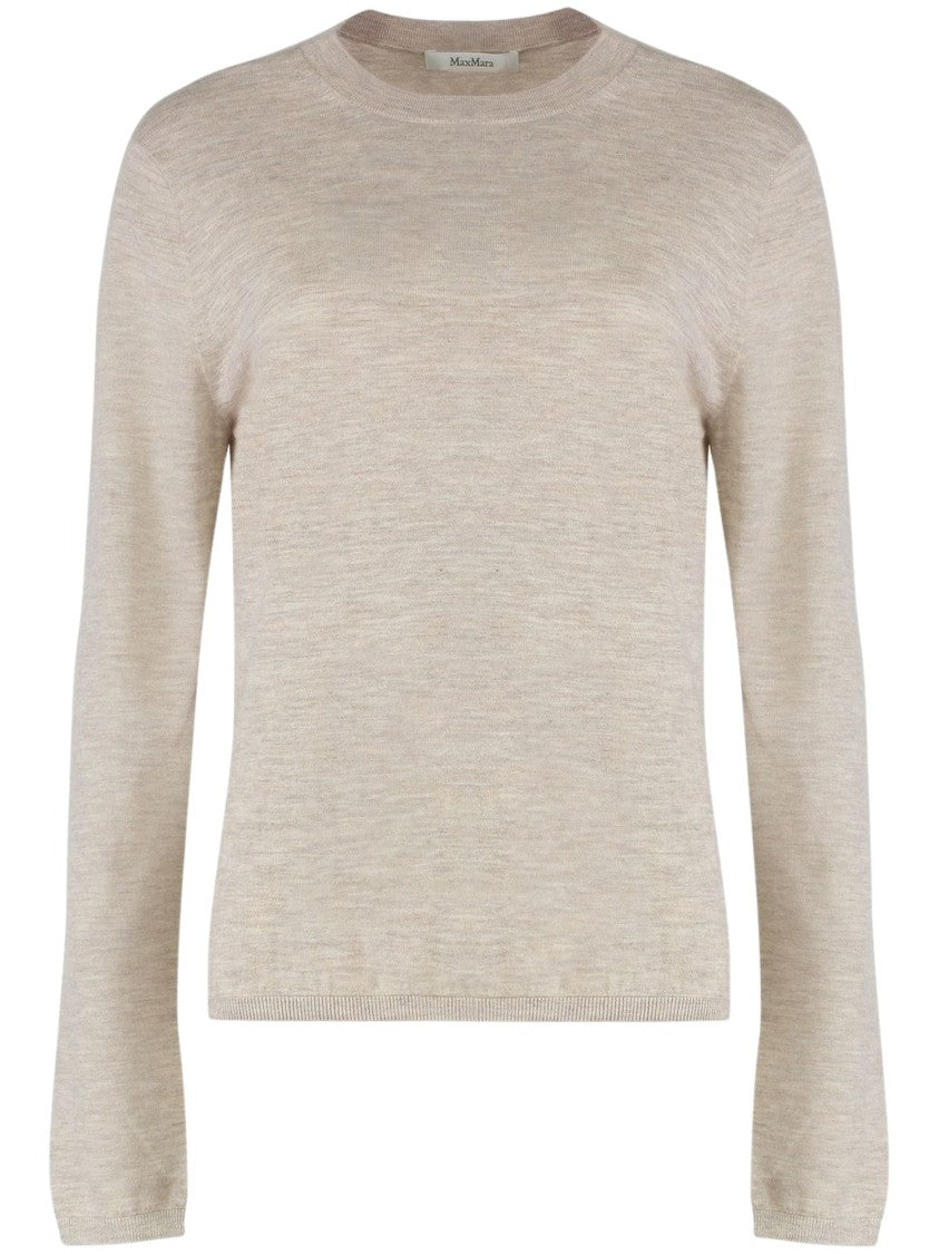 Max Mara Crewneck Long-Sleeve Knit Top