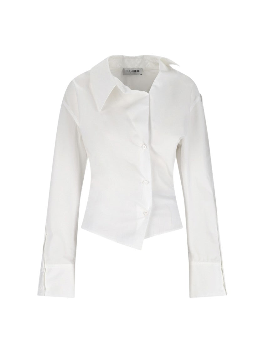 The Attico Asymmetric Shirt – White