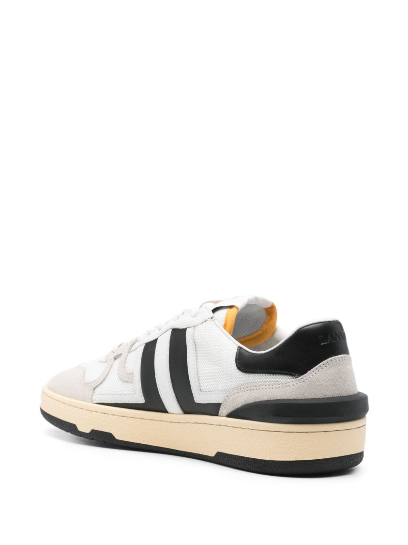 Lanvin White Clay Sneakers White Black Panels