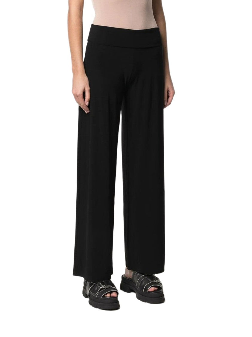 Norma Kamali Relaxed Fit Trousers With Straight Hem And Elastic Waistband