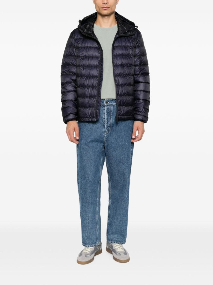 Aspesi Hooded Quilted Drawstring Down Jacket