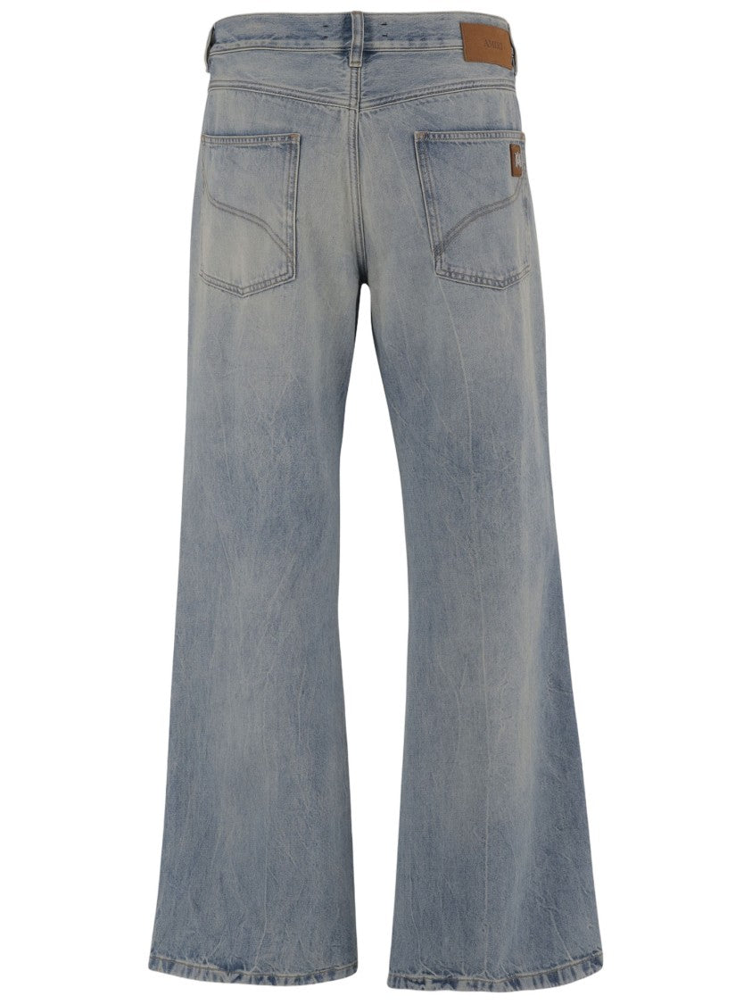 Amiri Light Washed Wide-Leg Jeans
