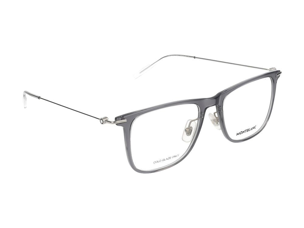 Montblanc Eyeglasses Mb0206o 003 Grey Silver Transparent 53/18/150