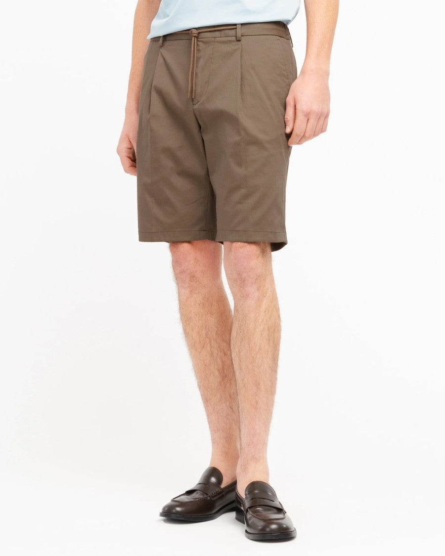 Manuel Ritz Cotton-Blend Twill One-Pleat Drawstring Denim Shorts