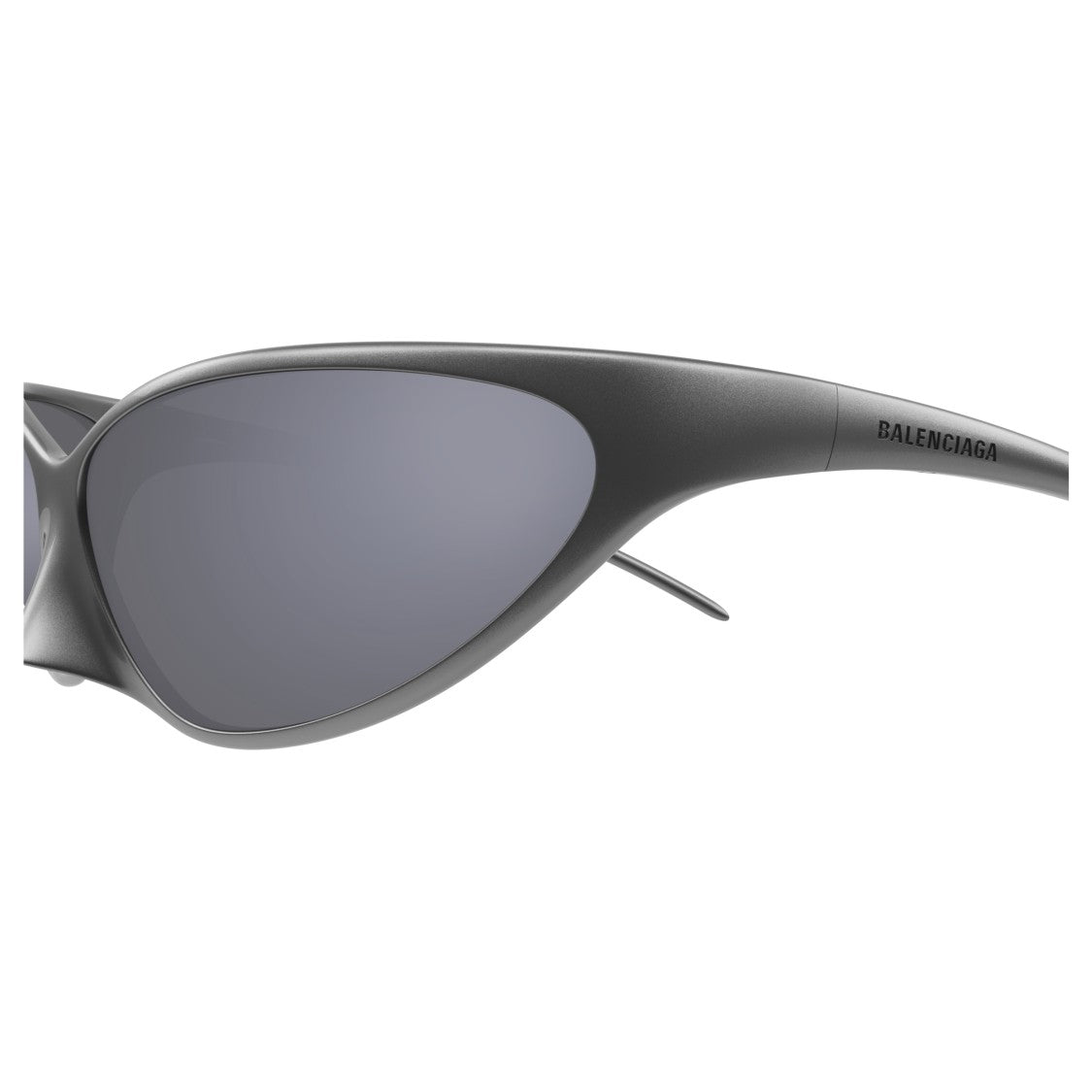 Balenciaga Bb0349s Futuristic Matte Metallic Sunglasses
