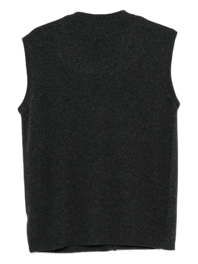 Daniele Fiesoli Sleeveless Grey Sweater Vest