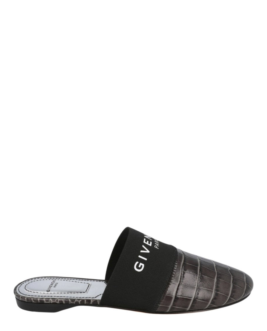 Givenchy Croc Embossed Bedford Mules