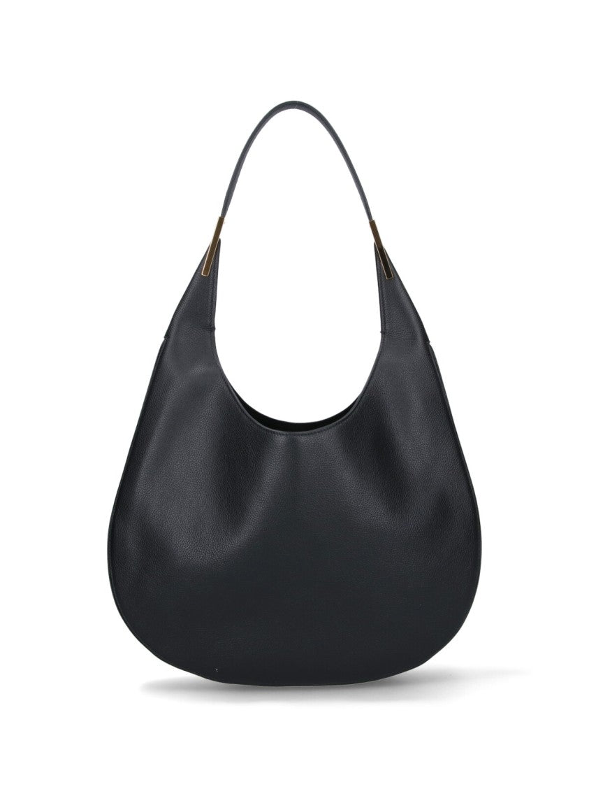 Savette "Florence" Medium Hobo Bag, In Black Calfskin