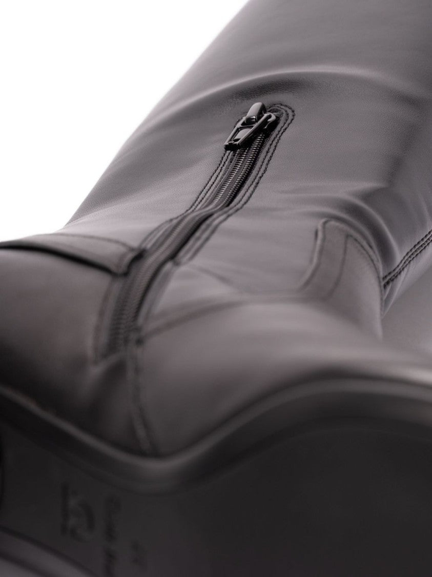 Pinko Knee-High Black Boots With Pointed Toe