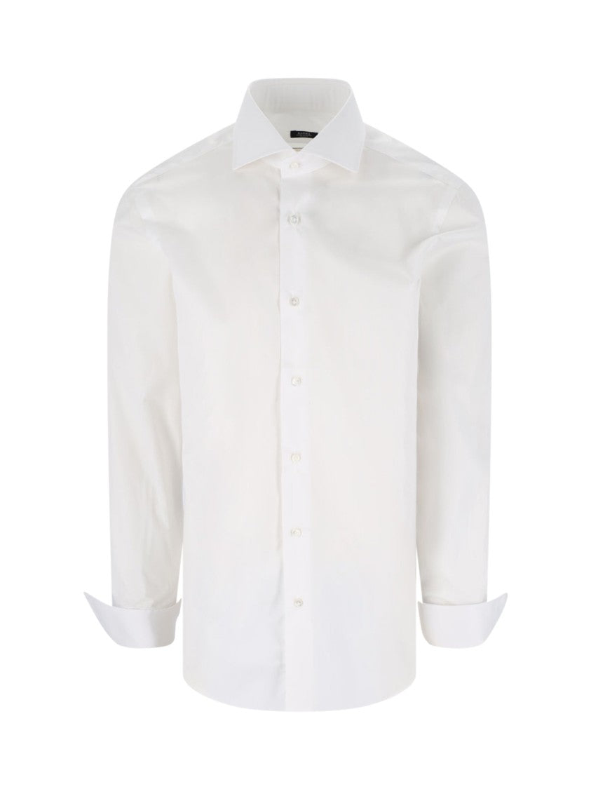 Barba Napoli White Cotton Classic Shirt