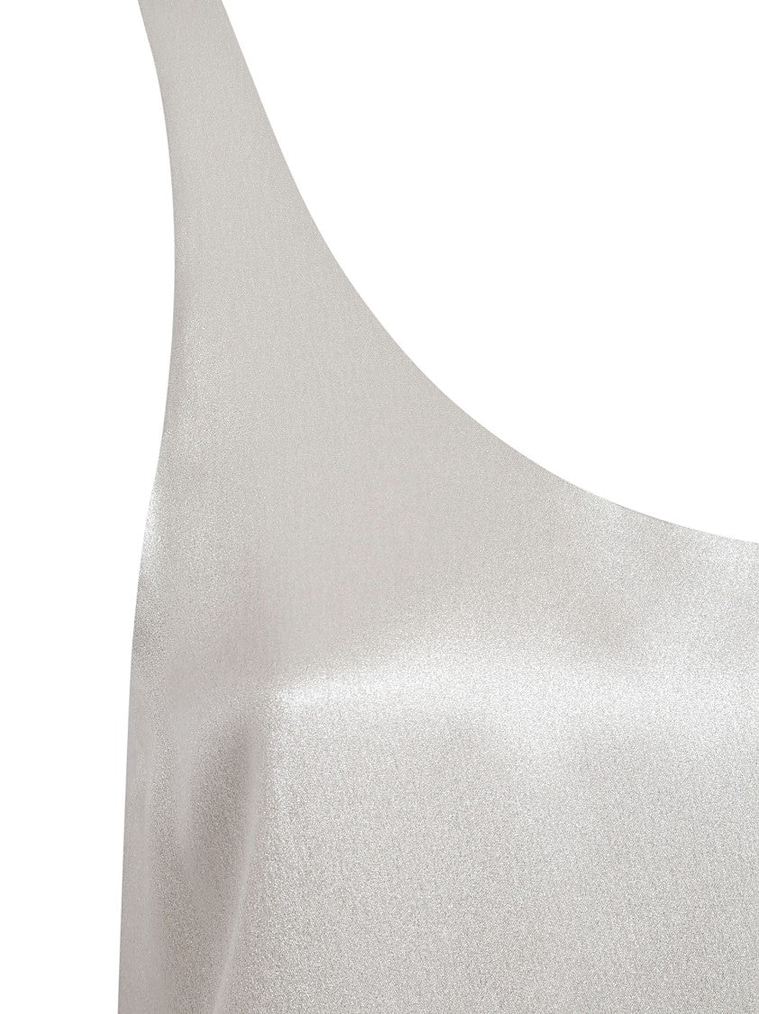 Chloé Sleeveless Silk Top With Rounded Neckline