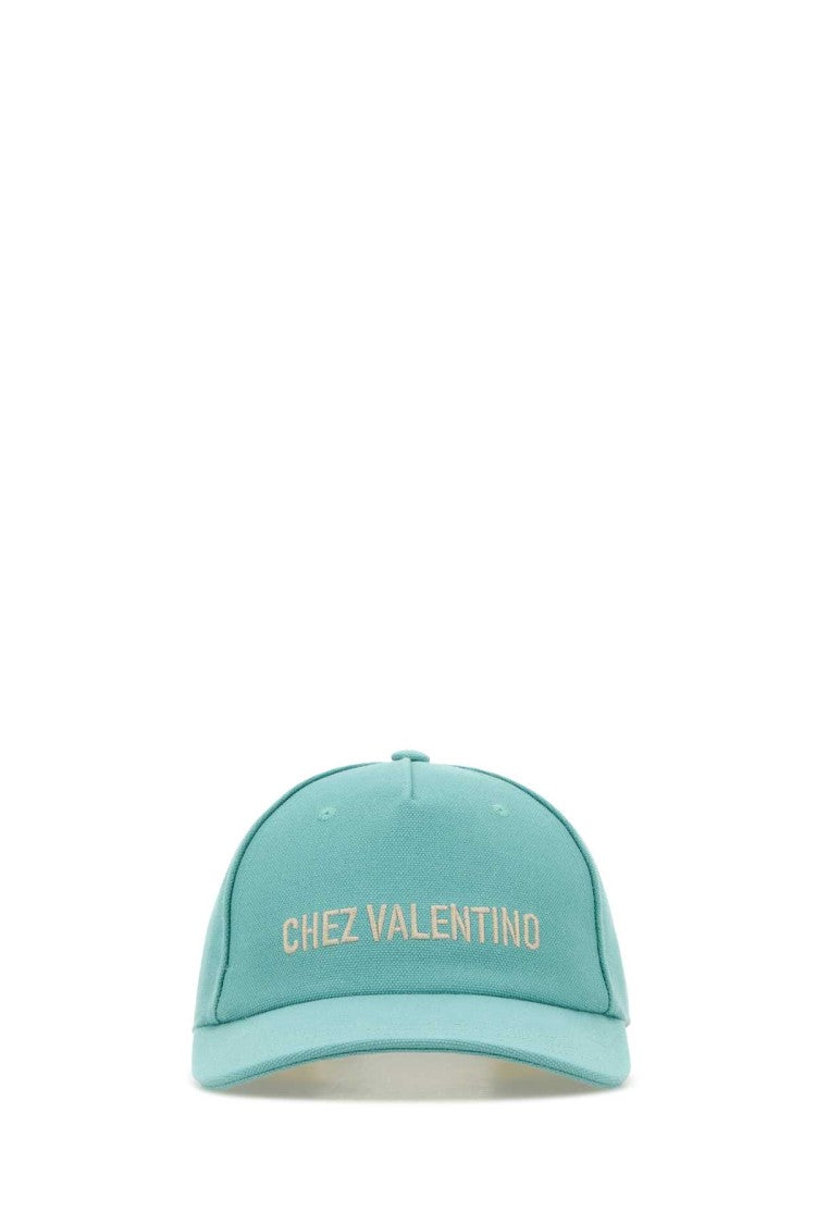 Valentino Garavani Light Blue Cotton Baseball Cap