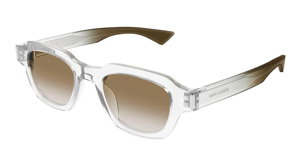 Saint Laurent Crystal Bold Square Acetate Sunglasses