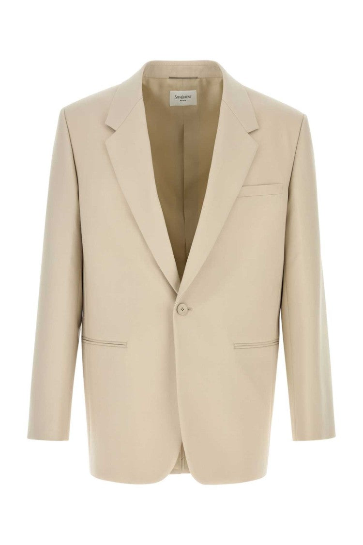 Saint Laurent Sand Wool Blazer