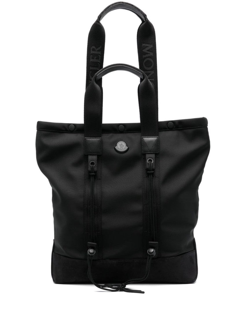 Moncler Black Structured Bag With Dual Handles