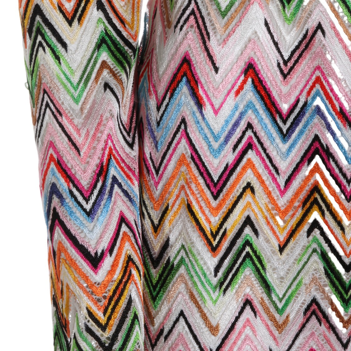 Missoni Red Dress With Multi-Color Zigzag Pattern