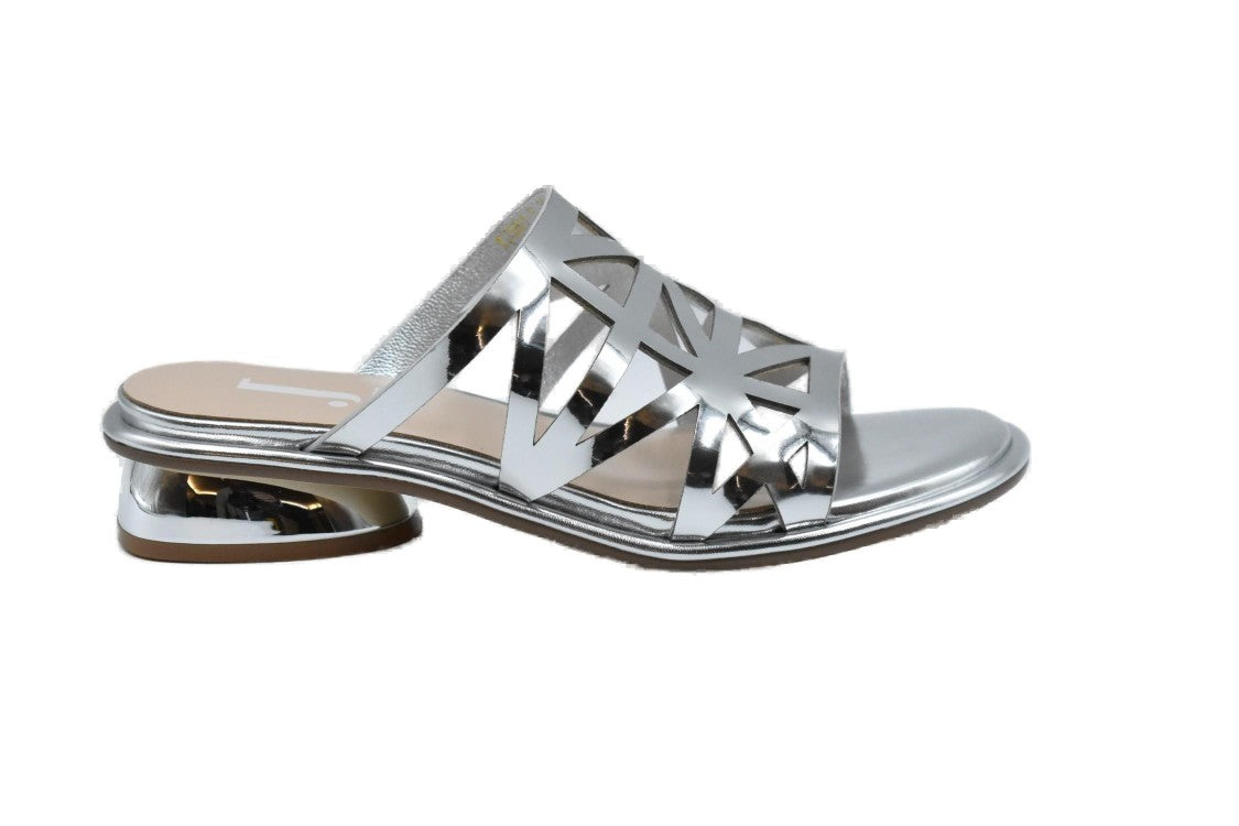 Jeannot Low-Heeled Sandals With Intricate Cut-Out Design