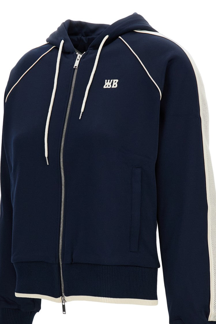Wales Bonner Anthem Blue Cotton-Blend Hoodie