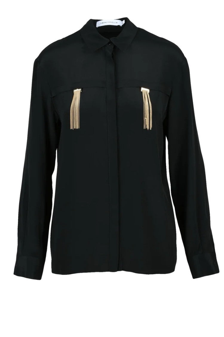 Simona Corsellini Acetate Silk Shirt - Black