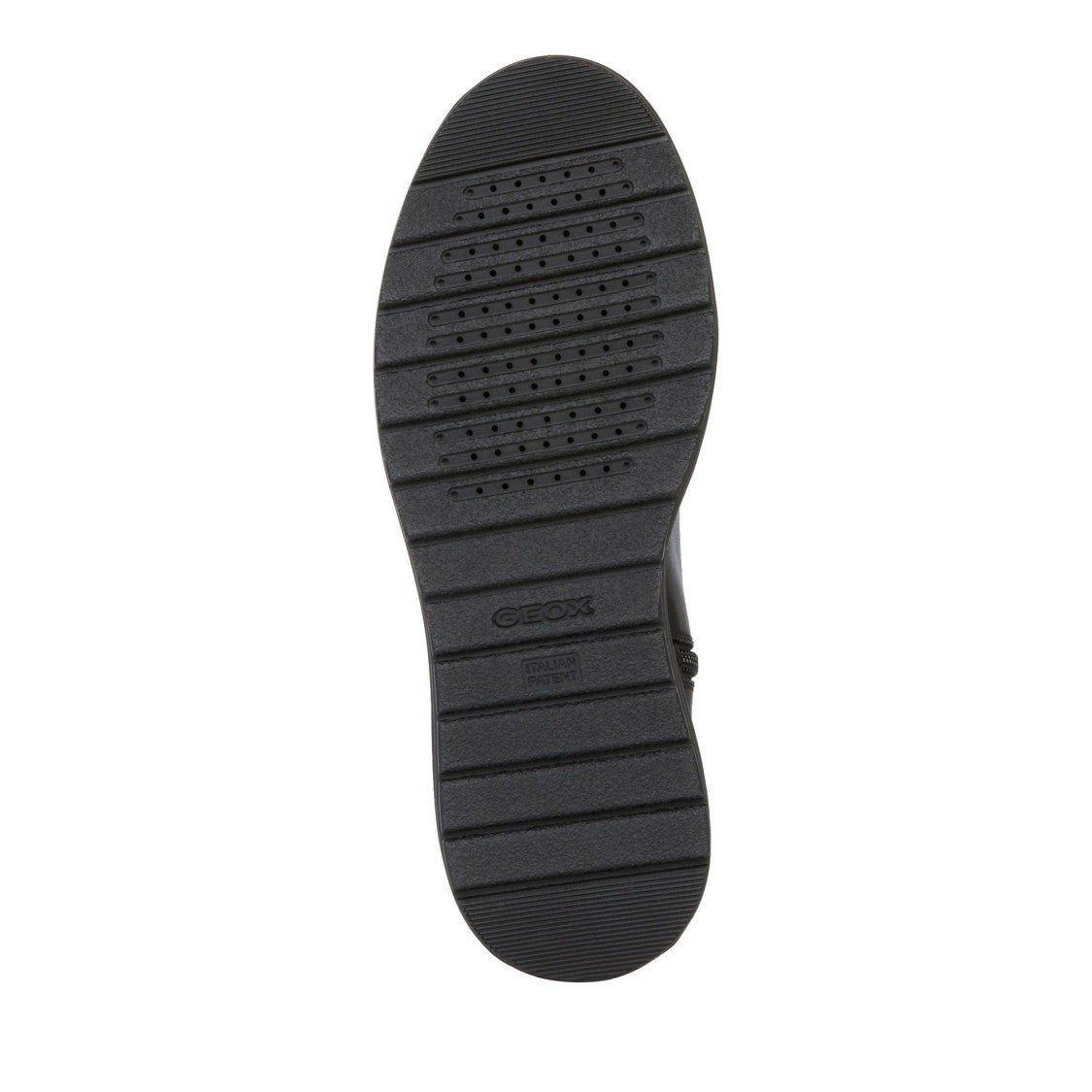 Geox Phaolae Black Wool-Lined Leather Ankle Boots