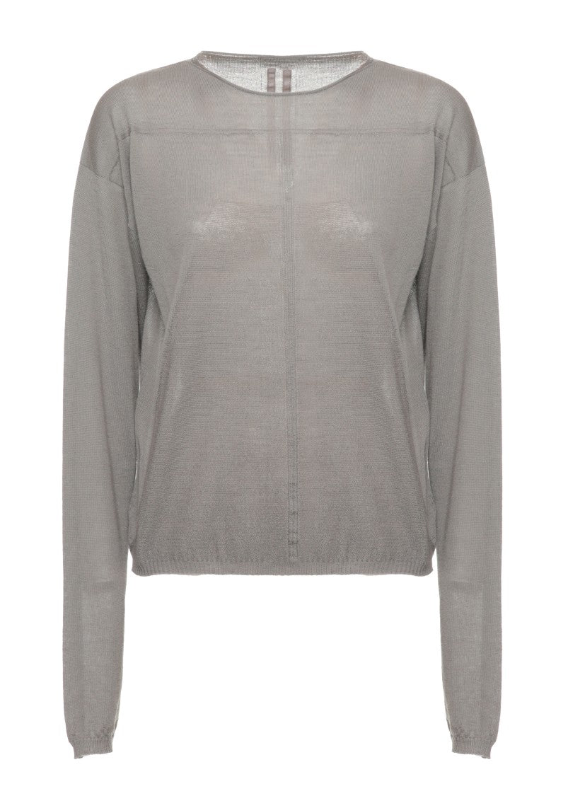 Rick Owens Cashmere Jersey With Long Sleeves And Ribbed Details