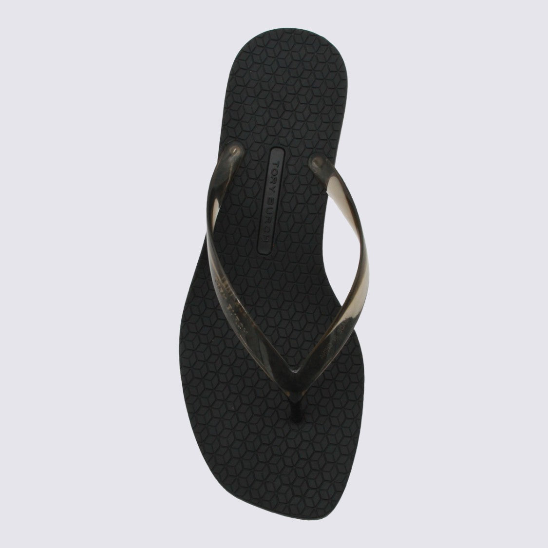 Tory Burch Translucent Strap Sandals With Textured Black Sole