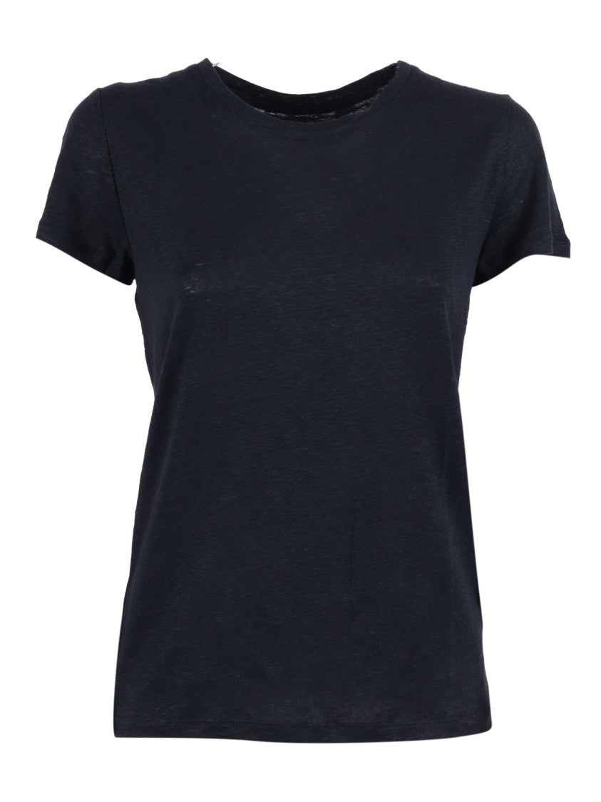 Filatures Du Lion Marine Soft Linen Round T-Shirt
