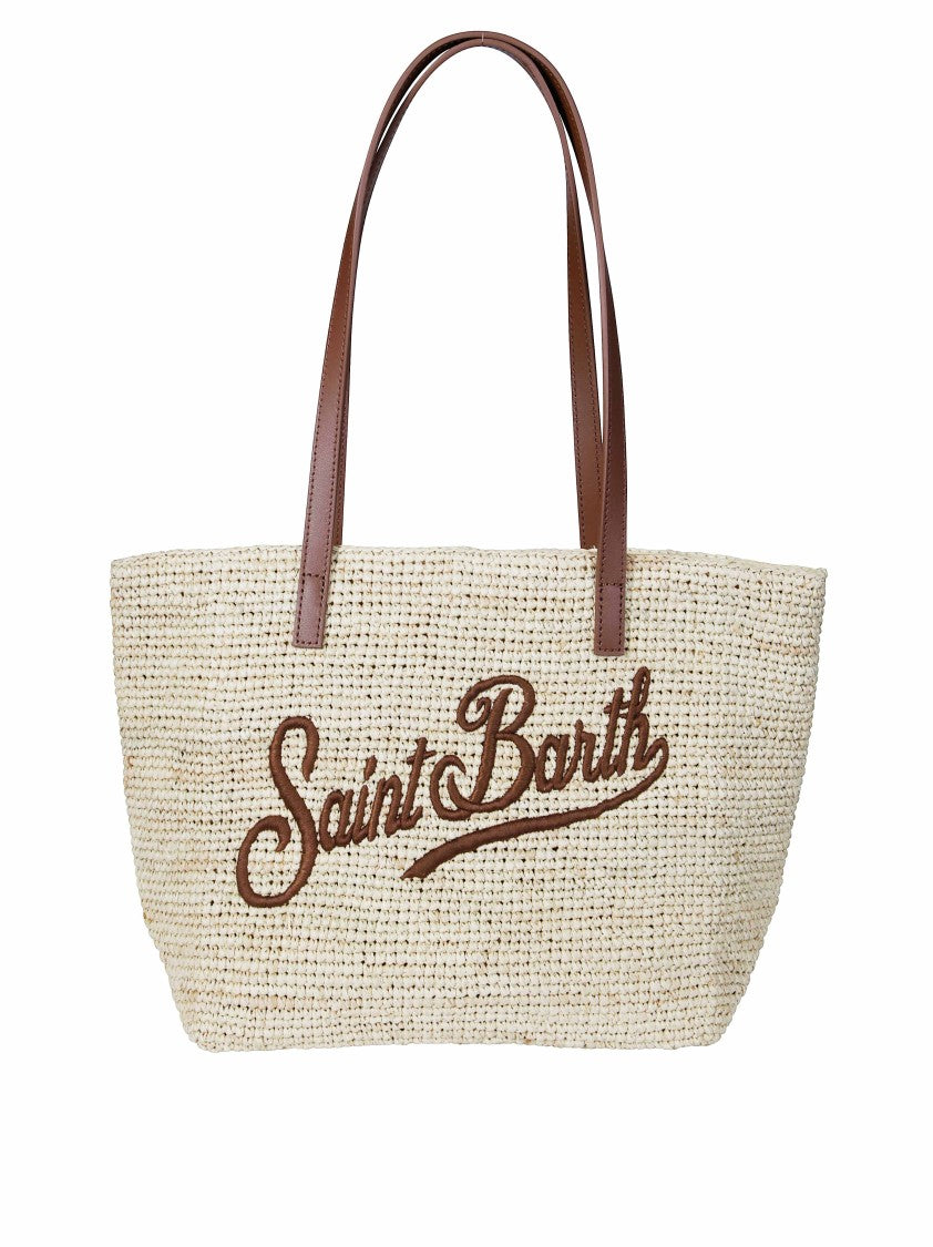Mc2 Saint Barth Raffia City Mini Sea Charm Tote Bag