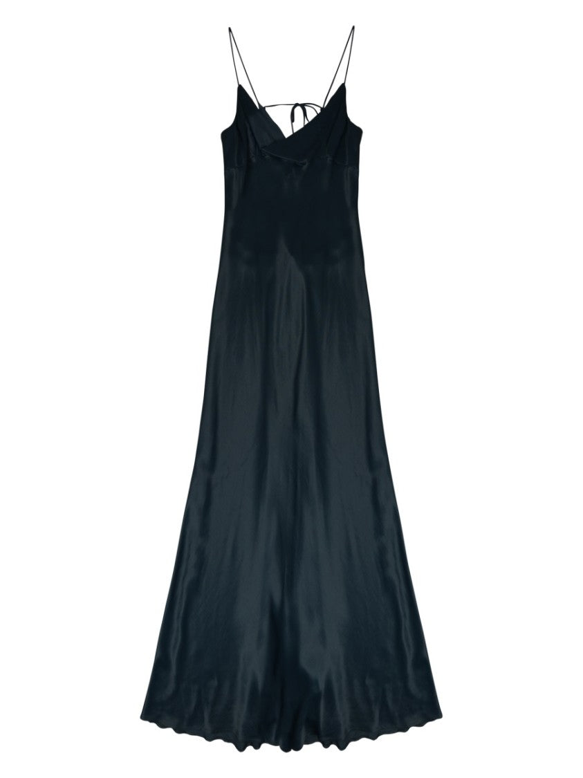 Oscar The Collection Flowing Green Maxi Dress With Tie Detail