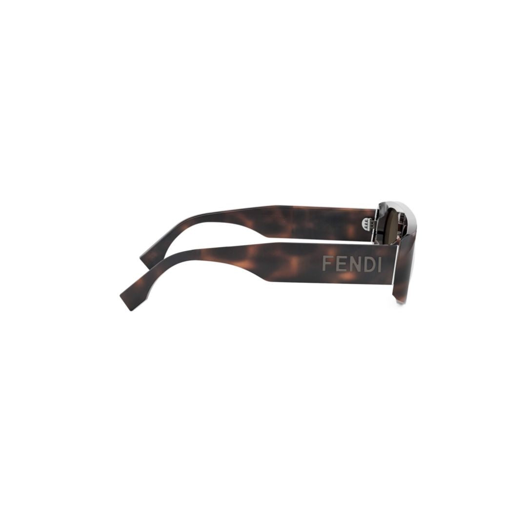Fendi Fe40169i Rectangular Tortoiseshell Sunglasses