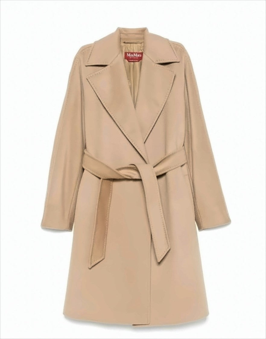Max Mara Robe Silhouette Long Coat In Pure Wool Drap