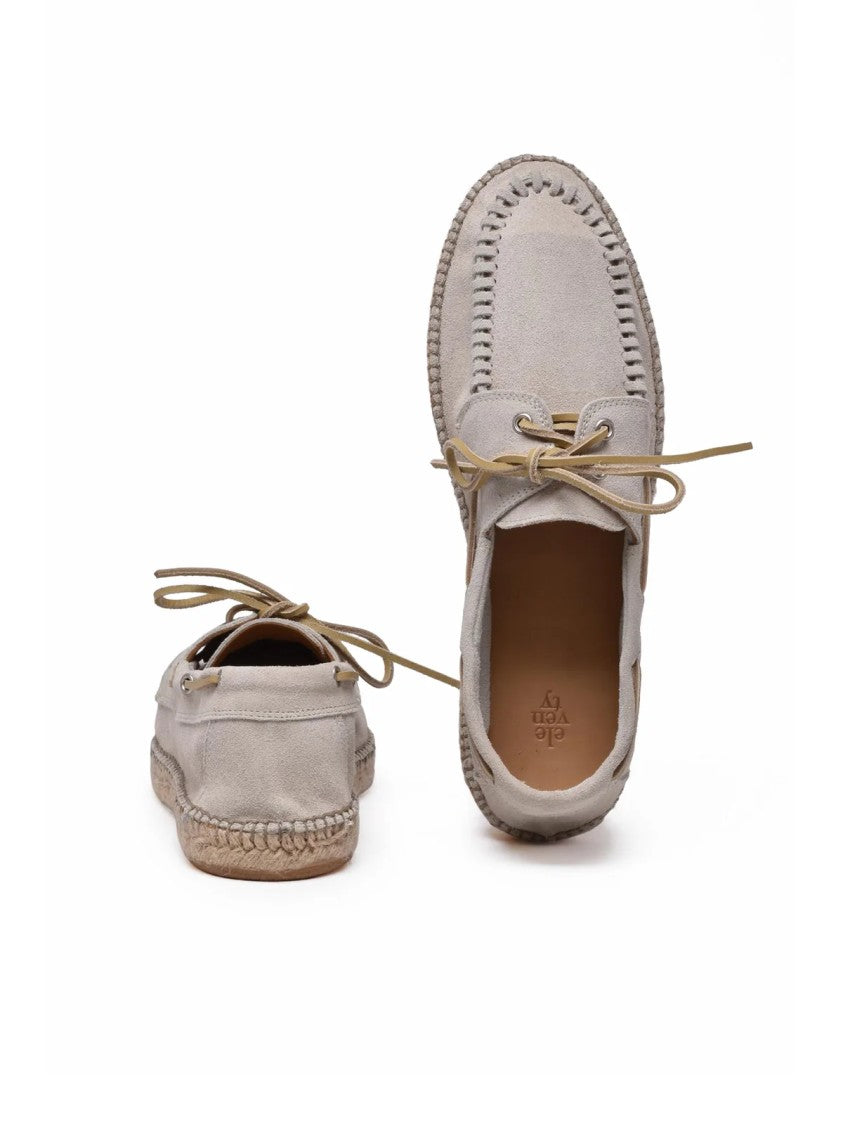 Eleventy Beige Men Leather Espadrilles