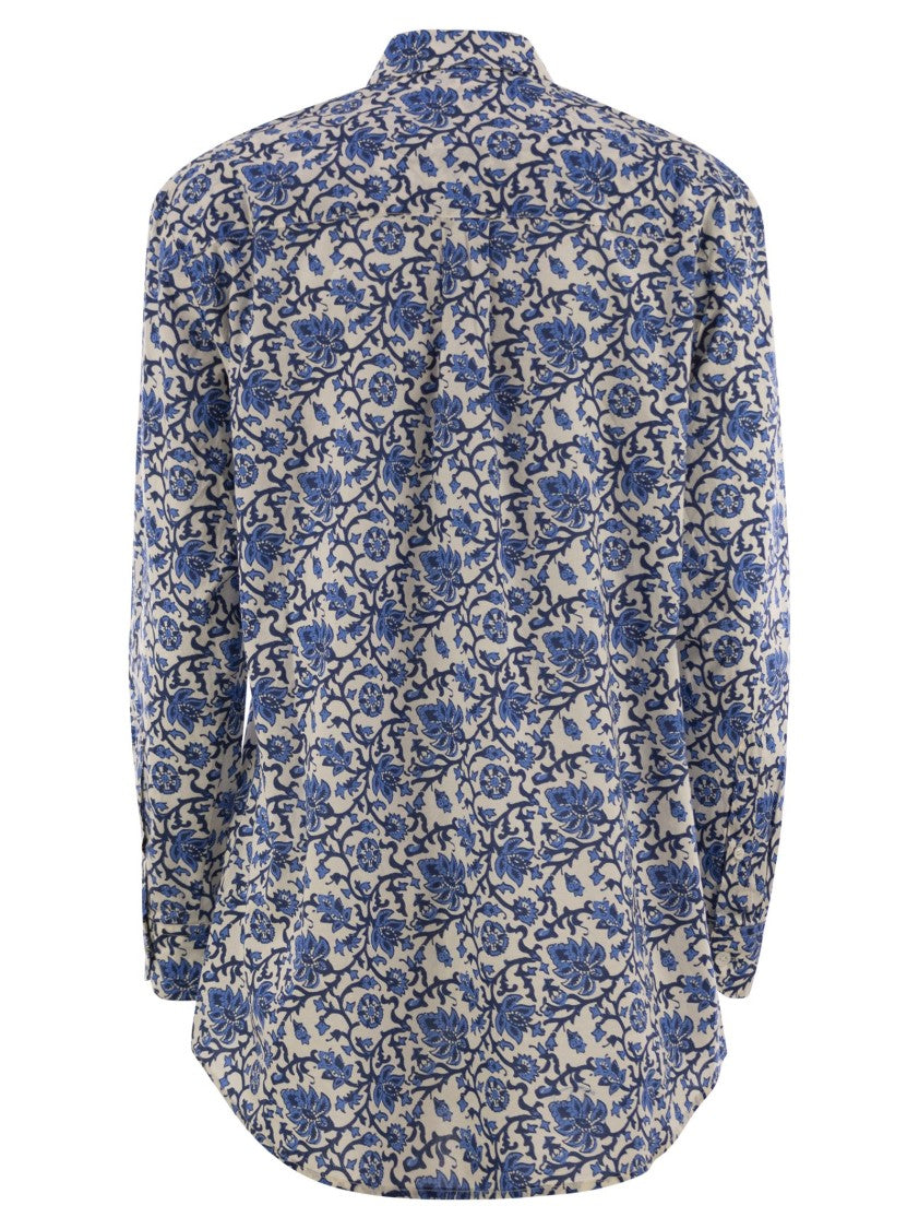 Mc2 Saint Barth Brigitte - Shirt With Flower Pattern