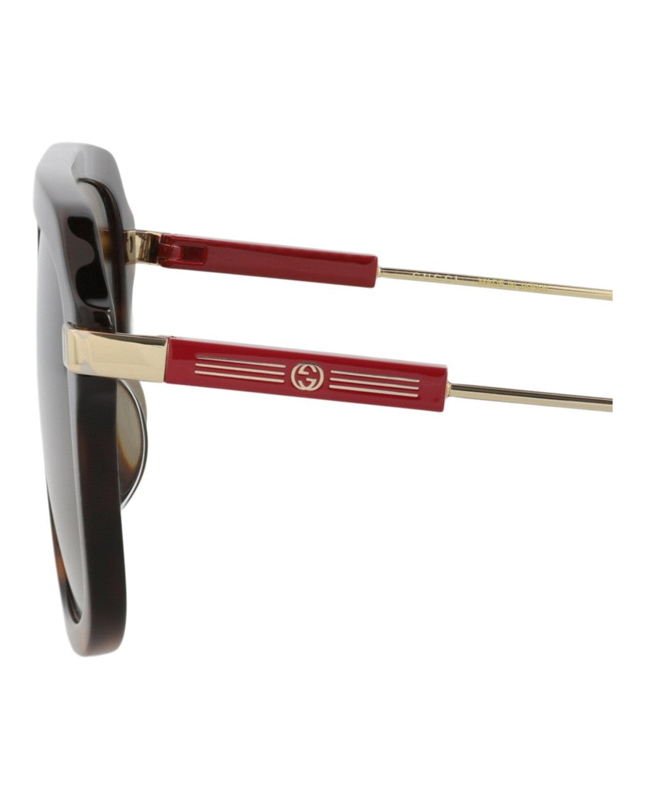 Gucci Aviator-Frame Acetate Sunglasses With Tortoiseshell Pattern