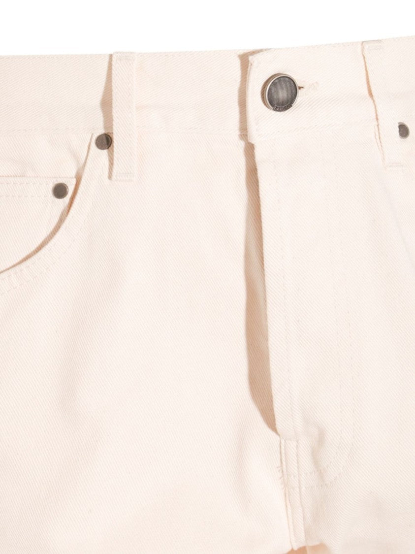 Lardini Straight-Leg Off-White Five-Pocket Pants With Button Fly