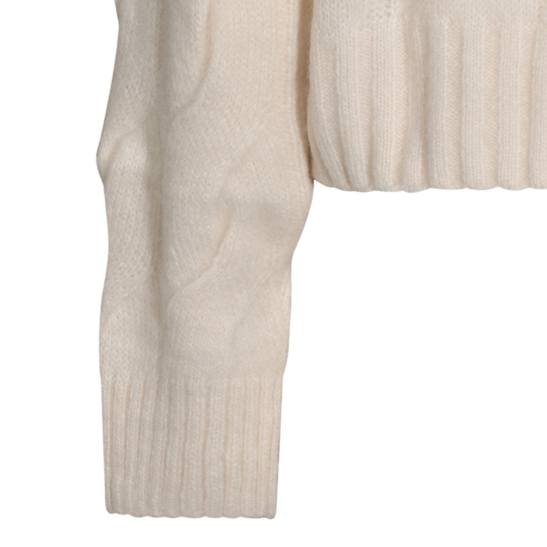 Allude Cropped Textured Knit Cardigan