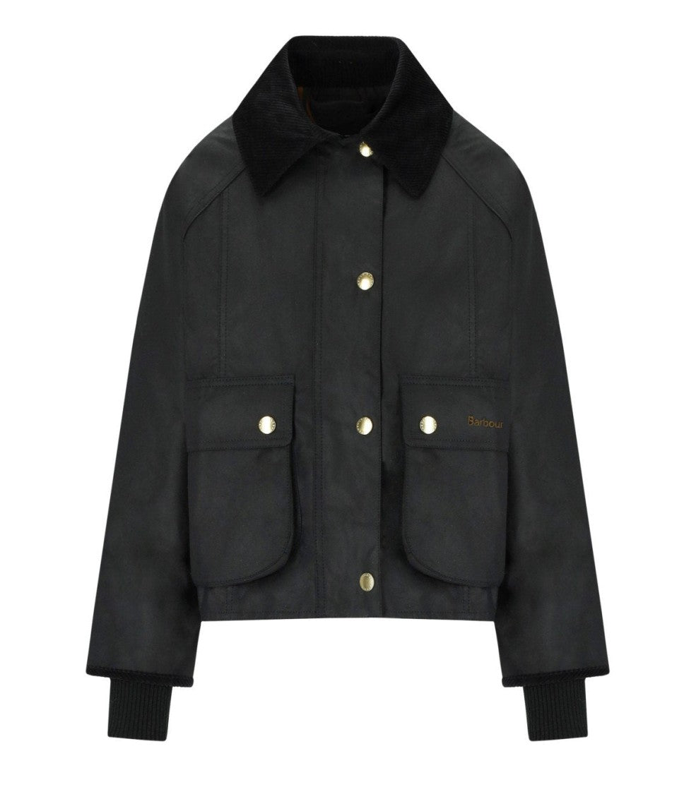 Barbour Beadnell Wax Black Cropped Jacket