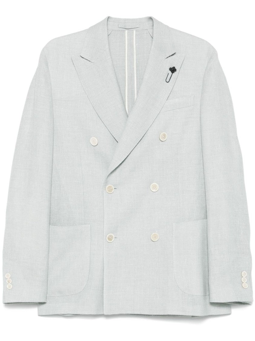 Lardini Double-Breasted Linen Jacket