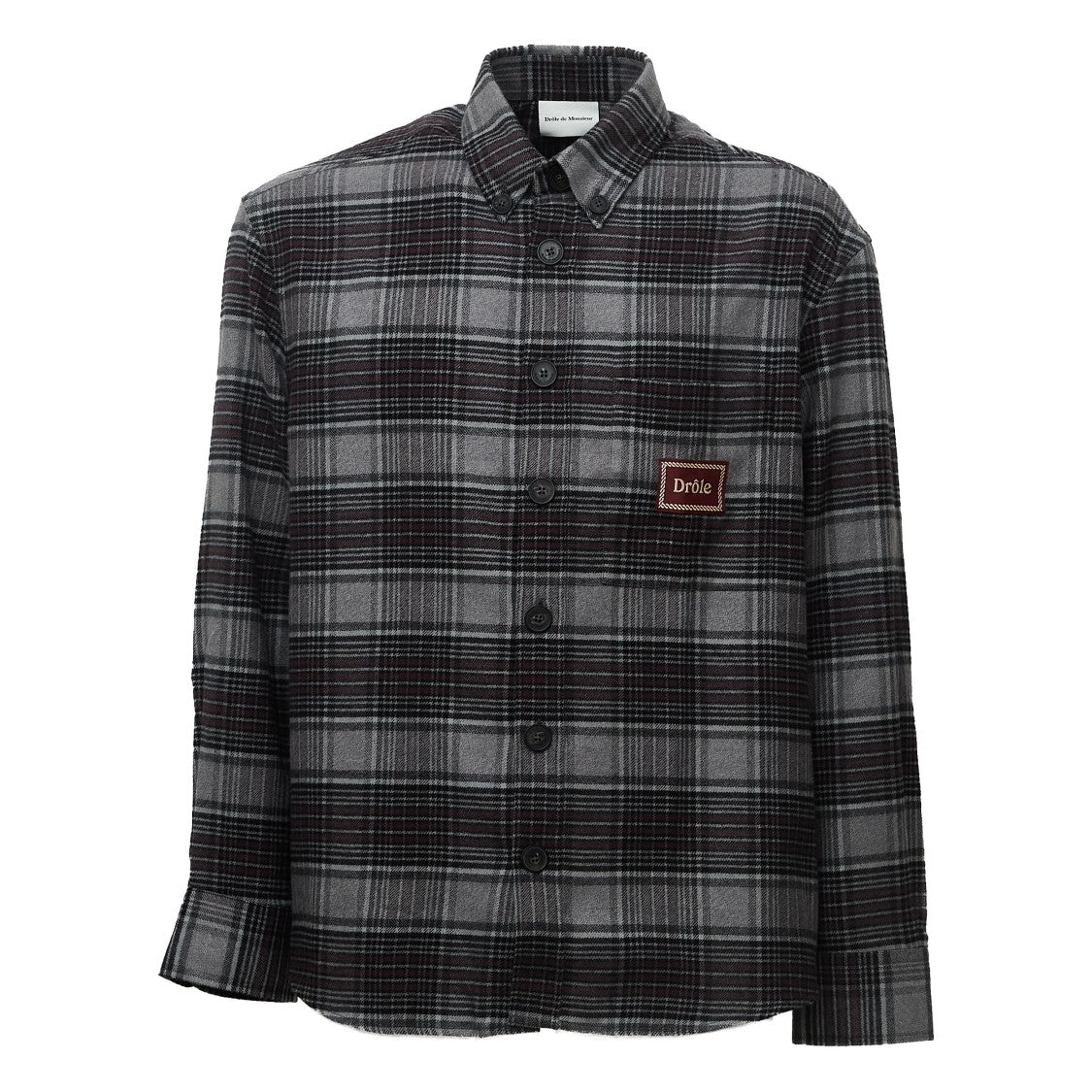 Drôle De Monsieur Boxy Checked Flannel Shirt
