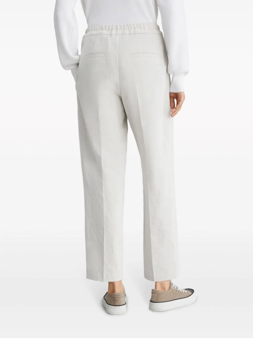 Brunello Cucinelli Relaxed-Fit Trousers With High Waist And Drawstring Closure