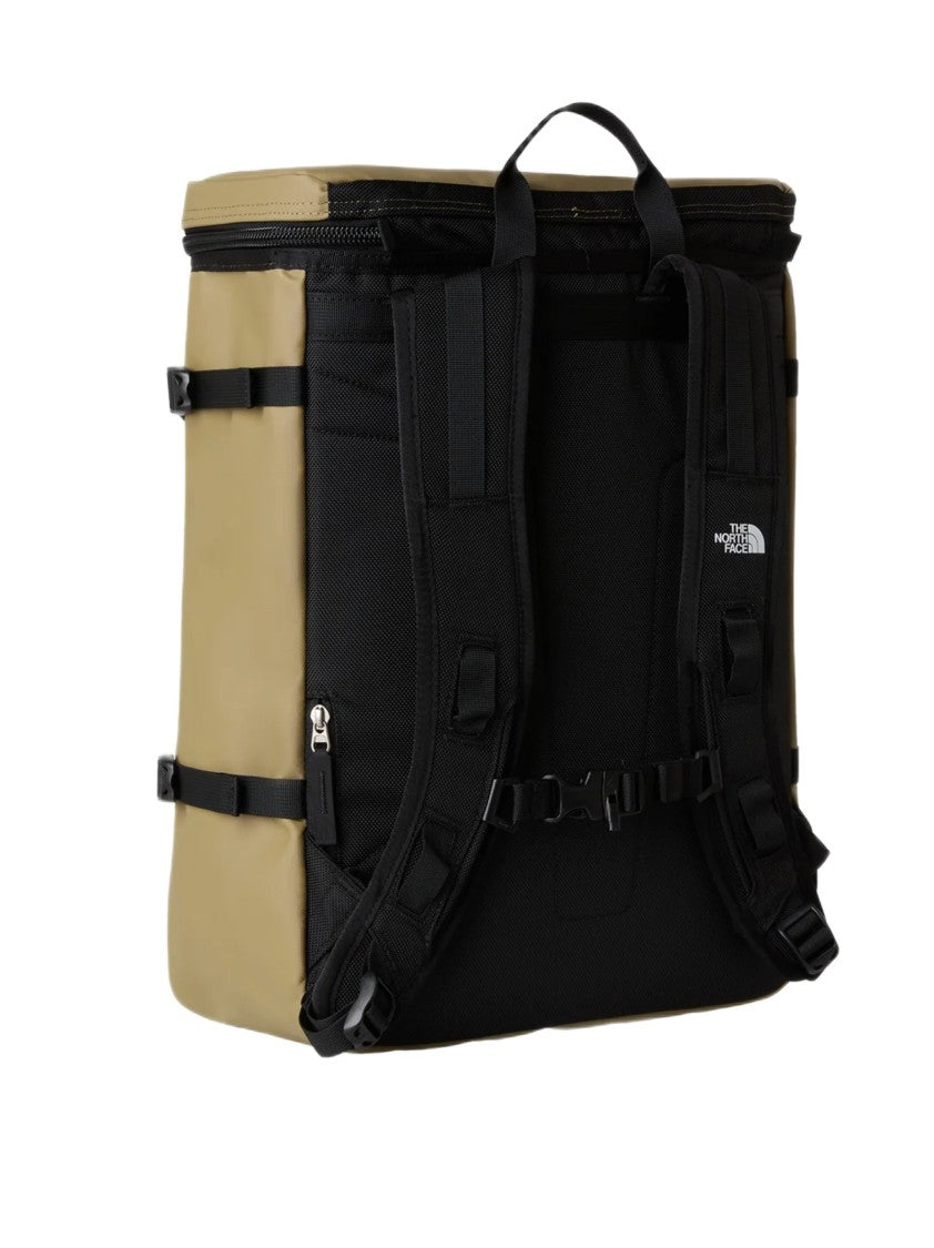 The North Face Structured Rectangular Beige Backpack With Bold Logo