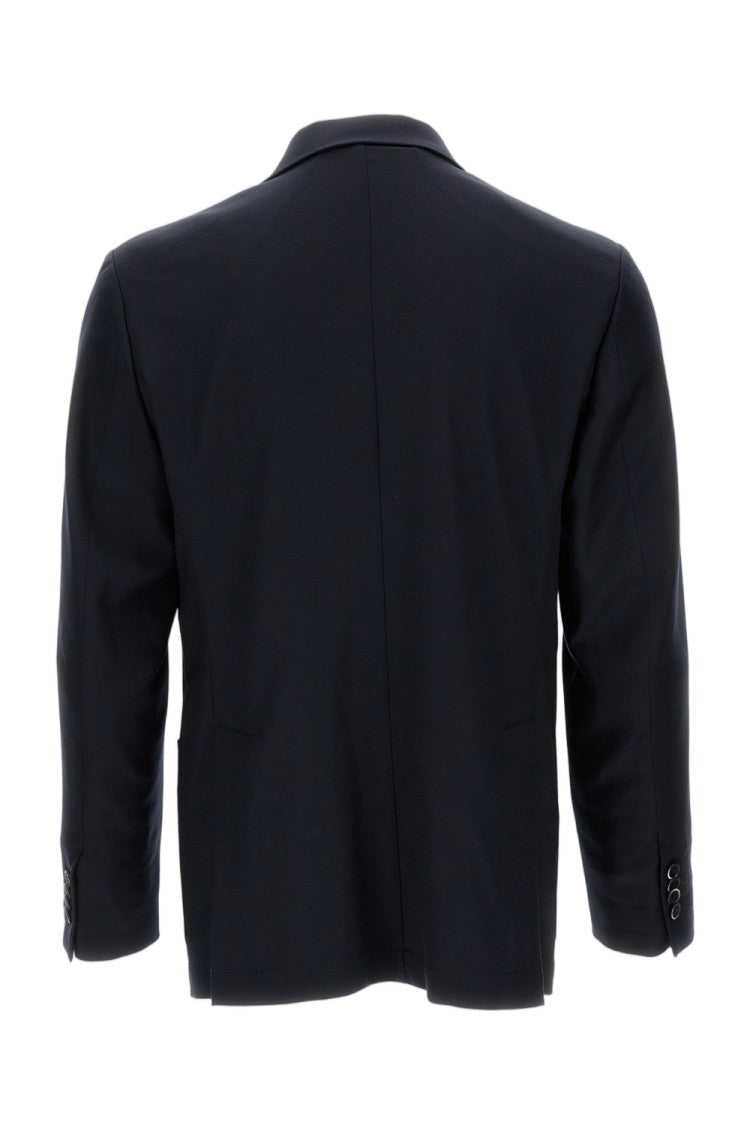 Barena Tailored Wool Blend Barena Jacket With Classic Notch Lapel
