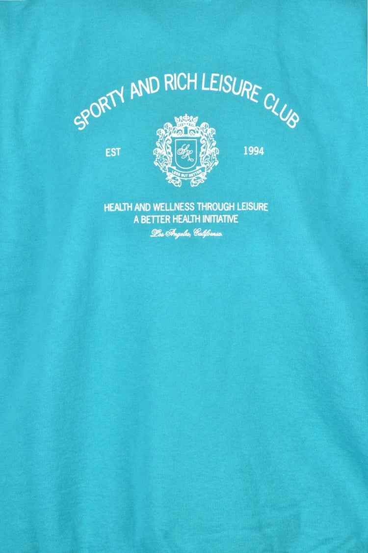 Sporty And Rich Light Blue Cotton Women's Sweatshirt