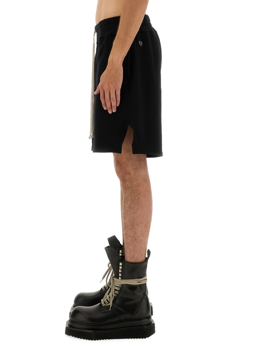 Champion X Rick Owens Relaxed-Fit Black Cotton Shorts