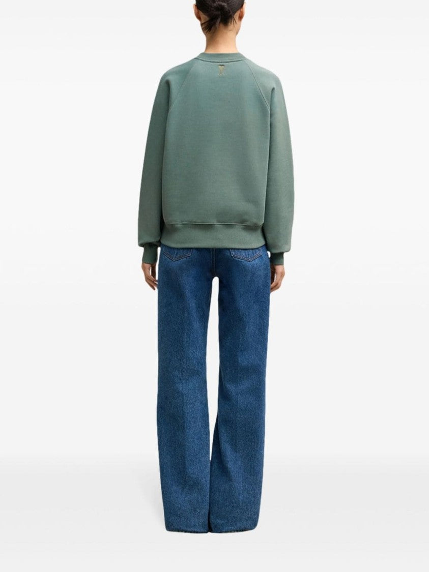 Ami Relaxed-Fit Crewneck Sweatshirt With Raglan Sleeves