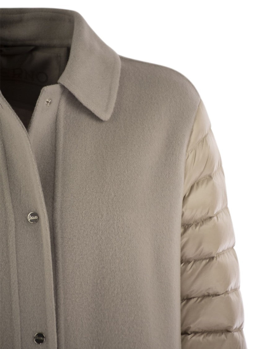 Herno Wool And Down Sleeve Coat